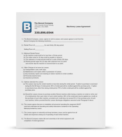 Bonnot lease document